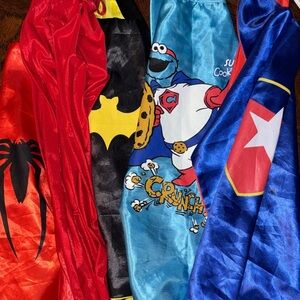 Disney Superhero cape Kids Costume  - Red, Black, Blue bundle